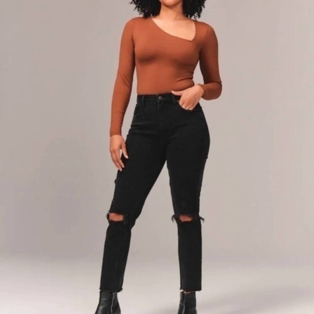 NEW ABERCROMBIE & FITCH curve love skinny jeans in black